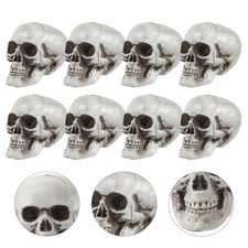  12 mini teschi di plastica - teschi in miniatura, riempitivi per vasi, figurine