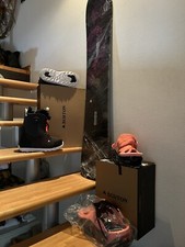 Burton Set Snowboard Da Donna Tavola Scarponi E Attacchi