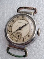 30s Philip Watch Military Watch  Ansa Basculante Rare  Swiss