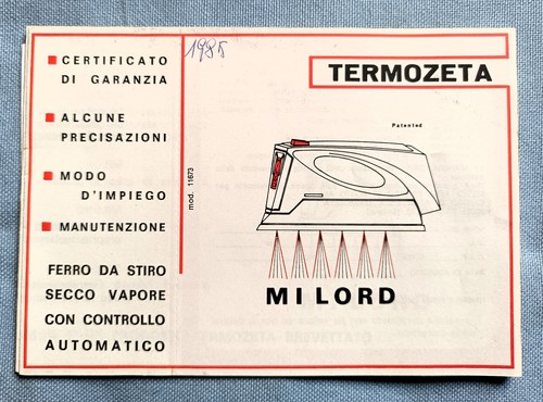 Libretto istruzioni ferro - libretto,