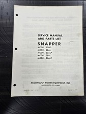 Rasaerba Snapper Serie 22 26 HD ALP Operatore Ricambi Illustrati Manuale