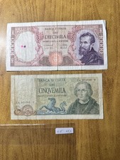 LOTTO 2 BANCONOTE LIRE 5000