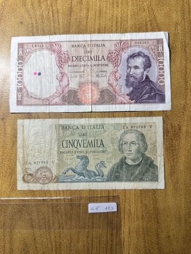 Lotto banconote lire 5000 - 2,