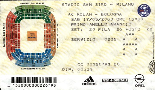 Biglietto stadio milan - biglietto,