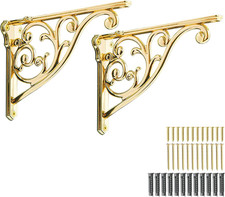 Staffe per mensole, Firenze, passo 200 mm (2, oro)