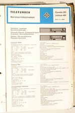 Piano di servizio per Telefunken gavotte 301 / jubilate 401