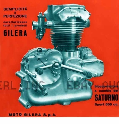 Poster motore gilera 500 - poster,