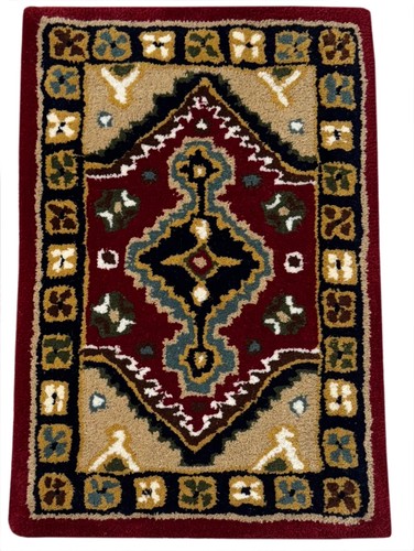 Tappeto lana 40x60 rosso - , beige