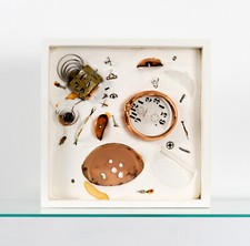 Fernandez ARMAN - "Temps colere III", 1977 - Accumulazione in gesso,35 x 35 x 9 