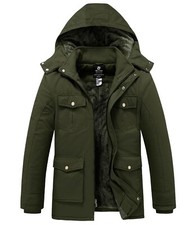Wantdo Cappotto Uomo Invernale Caldo Pile Parka Giacca Spessa Cotone Militare Giacca
