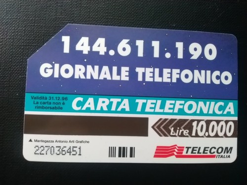 Scheda telefonica collezione - scheda,