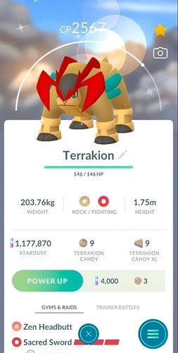 Shiny terrakion pokemon - terrakion,