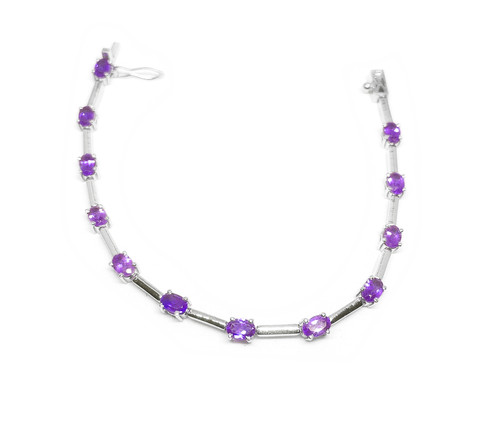 Ametista linea bracciale - ametista,