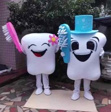 Nuovo costume mascotte denti - nuovo,