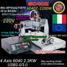 『IT』 4 Axis CNC 6040 2.2KW USB Milling Cutter Engraving Machine Wood Router 220V