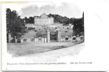 CARTOLINA DI ROMA ,FRASCATI - VILLA ALDOBRANDINI VISTA DAL GIARDINO PUBBLICO
