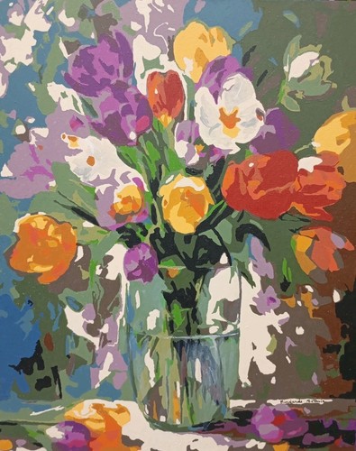 Quadro moderno dipinto mano - dipinto,