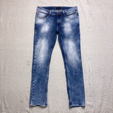 Flying Machine Skinny Jackson Jeans Mens 36 Blue Stretch Denim