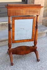 Specchiera da toilette legno noce restaurata Impero Toscana - primi '800