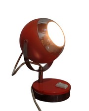Lampada Da Tavolo Vintage Eyeball Stile Space Age Arancione Anni 60/70 Design 