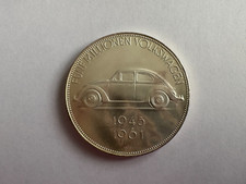 Medaglia moneta argento VW Maggiolino cinque milioni Volkswagen 1945 - 61, affare!