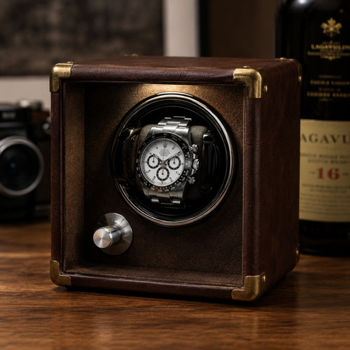 Orologio singolo pelle - orologio, marrone