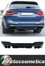Diffusore posteriore Sport + terminali scarico neri lucido per BMW X3 G01 18-21