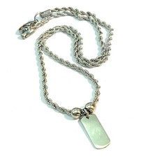 Collana da uomo con piastrina militare soldato in acciaio inox catenina donna