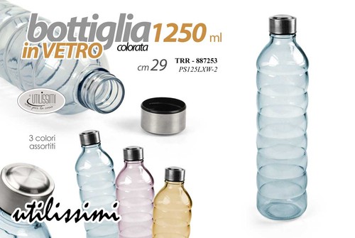 Bottiglia vetro colorata - in,