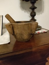 Antico Mortaio In Legno