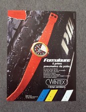 G068-Advertising Pubblicità-1984 - WINTEX OROLOGI FORMULAUNO PNEUMATICO DA POLSO