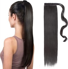 TESS Coda Capelli Extension 60 cm, Coda Finta Capelli Liscio Marrone medio (#12W