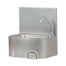 Lavamani inox comando a