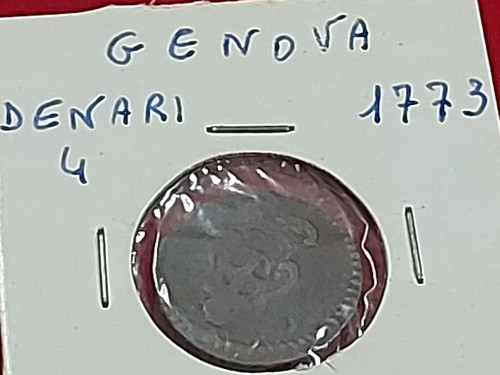 Moneta denari genova 1773 - 4,