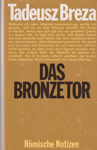 Buch das bronzetor breza - bronzetor,,