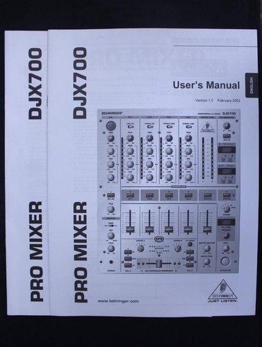Behringer djx700 manuale - djx700,