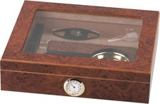 Set humidor effetto radica /
