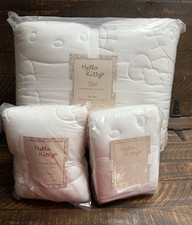 Trapunta Pottery Barn Teen Hello Kitty reversibile jersey avorio/blush F/Q con 2 federe!