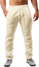 , Pantaloni Da Uomo in Lino
