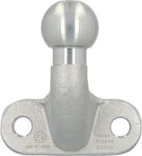 Sfera per Gancio Di Traino, 50 Mm, Argento, Ad Angolo Retto