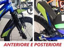 Coppia Parafanghi BICICLETTA 16" VORTEX Colore BLU-VERDE/GIALLO FLUO