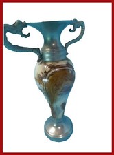 Vaso Onice peltro e Marmo Pietra anfora soprammobili vintage vasetto arredamento
