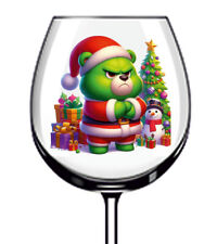 12x Adesivo Natale Orso Verde