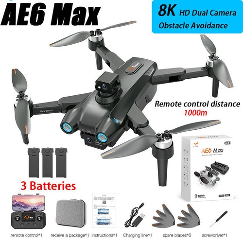 Ae6 max drone gps - gps, 8k