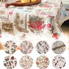 Tessuto lino cotone naturale modello stampa retrò vintage per fai da te tessuti casa