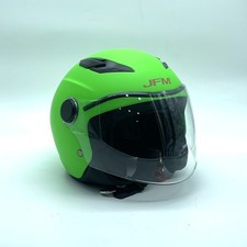 Casco Jet Bambina Bambino Verde Opaco con Visiera Lunga Omologato Moto Scooter