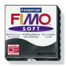 Panetto fimo soft nero x1 - soft,
