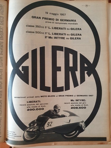 Gilera moto vince 1957 - vince,
