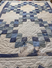 Trapunta stile vintage trapuntata a mano tripla catena irlandese 63x78 doppia #511