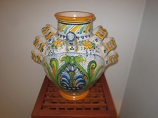 ceramica di Caltagirone - Artisco Vaso -  la quartara  chiamato " u bummulu "